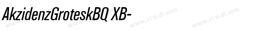 AkzidenzGroteskBQ XB字体转换